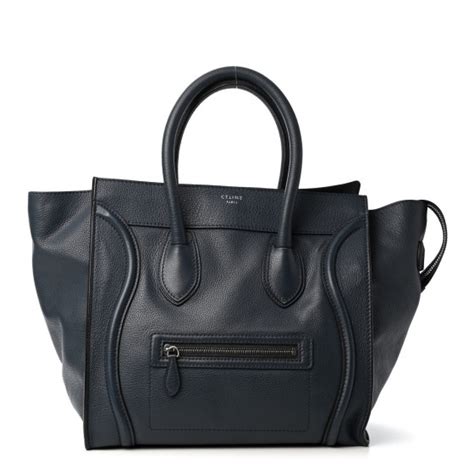 CELINE Drummed Calfskin Mini Luggage Orage 